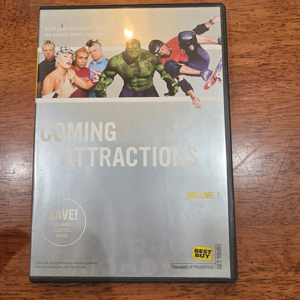 Best Buy Coming Attractions Vol 1 DVD 2003 No Doubt Hulk Tony Hawk Promo